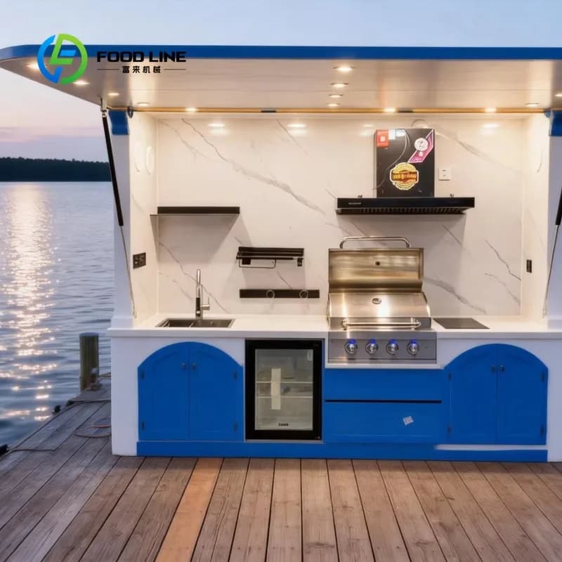 Cuisine de camping pliable et personnalisable, gain de place, avec rangement intégré pour équipement