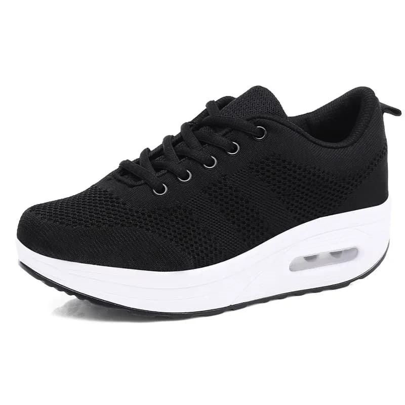 Chaussures d'Extérieur Respirantes à Semelle Optique pour Femme, Baskets Décontractées à Plateforme,