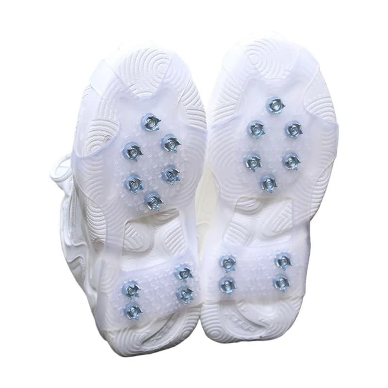 Crampons Traction pour neige unisexes, 10 goujons en acier, pinces à glace antidérapantes, couvre-bo