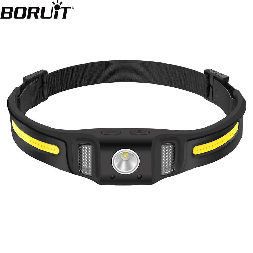 BORUiT GT30 LED capteur de mouvement Mini lampe frontale type-c Rechargeable lampe de travail phare