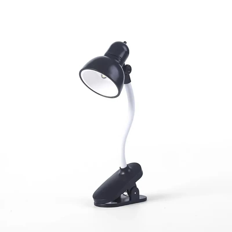 Lampe de lecture à Clip réglable, mini lampe de bureau, alimentée par batterie, pour Camping, Portab