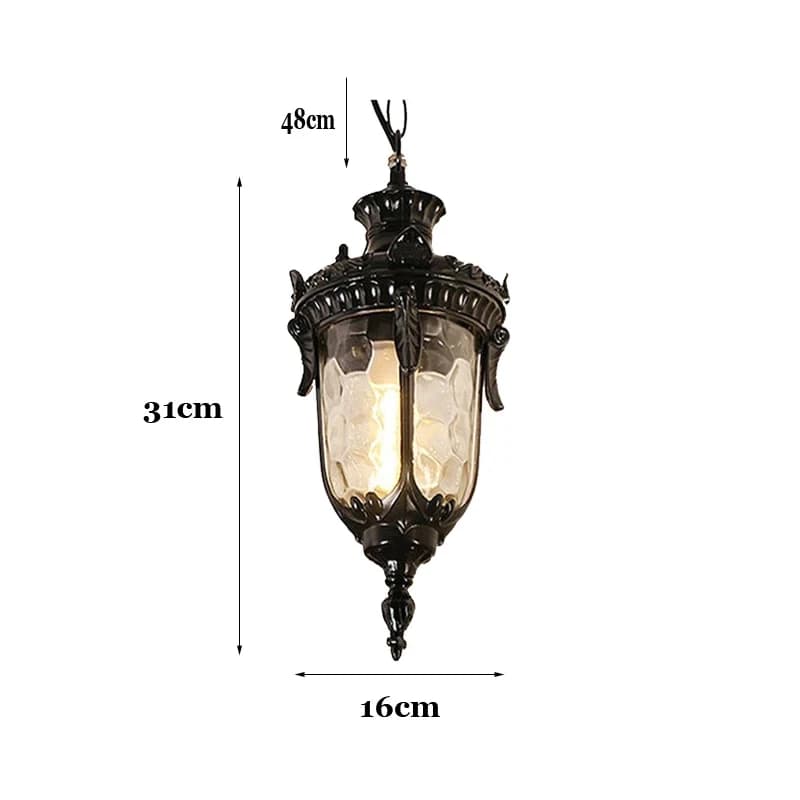 Lustres en verre Vintage boule lampe suspendue extérieure balcon raisin étanche en aluminium E27 amp