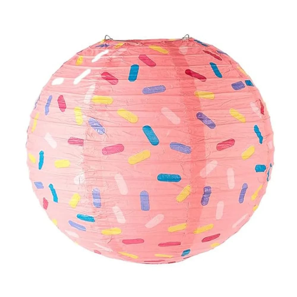 Lanterne ronde pliable colorée, design donut fait main, lampion suspendu, lanterne décorative DIY, b