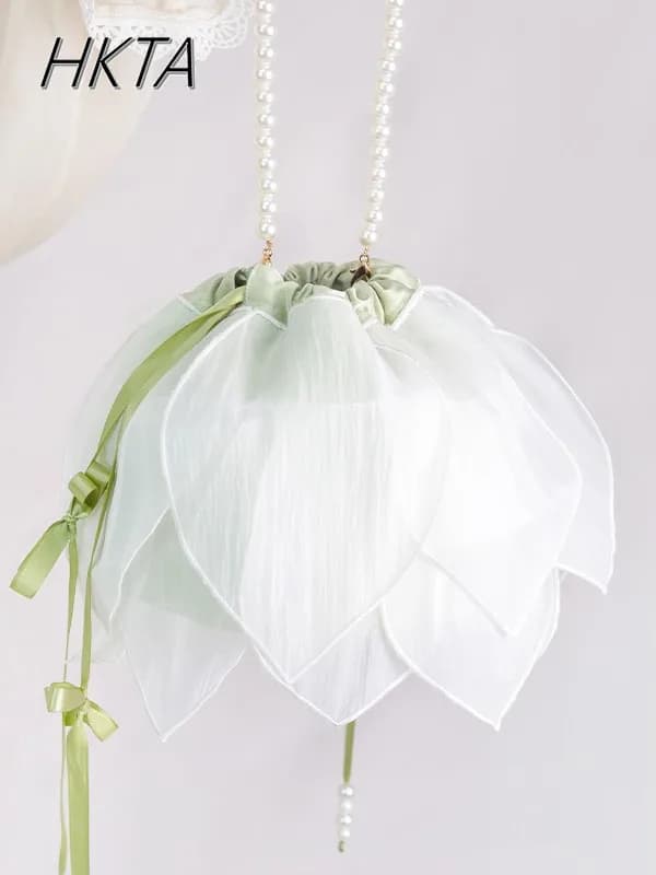Vintage Lolita Original doux Kawaii Lotus Design sac printemps été nouveaux sacs Hanfu accessoires a