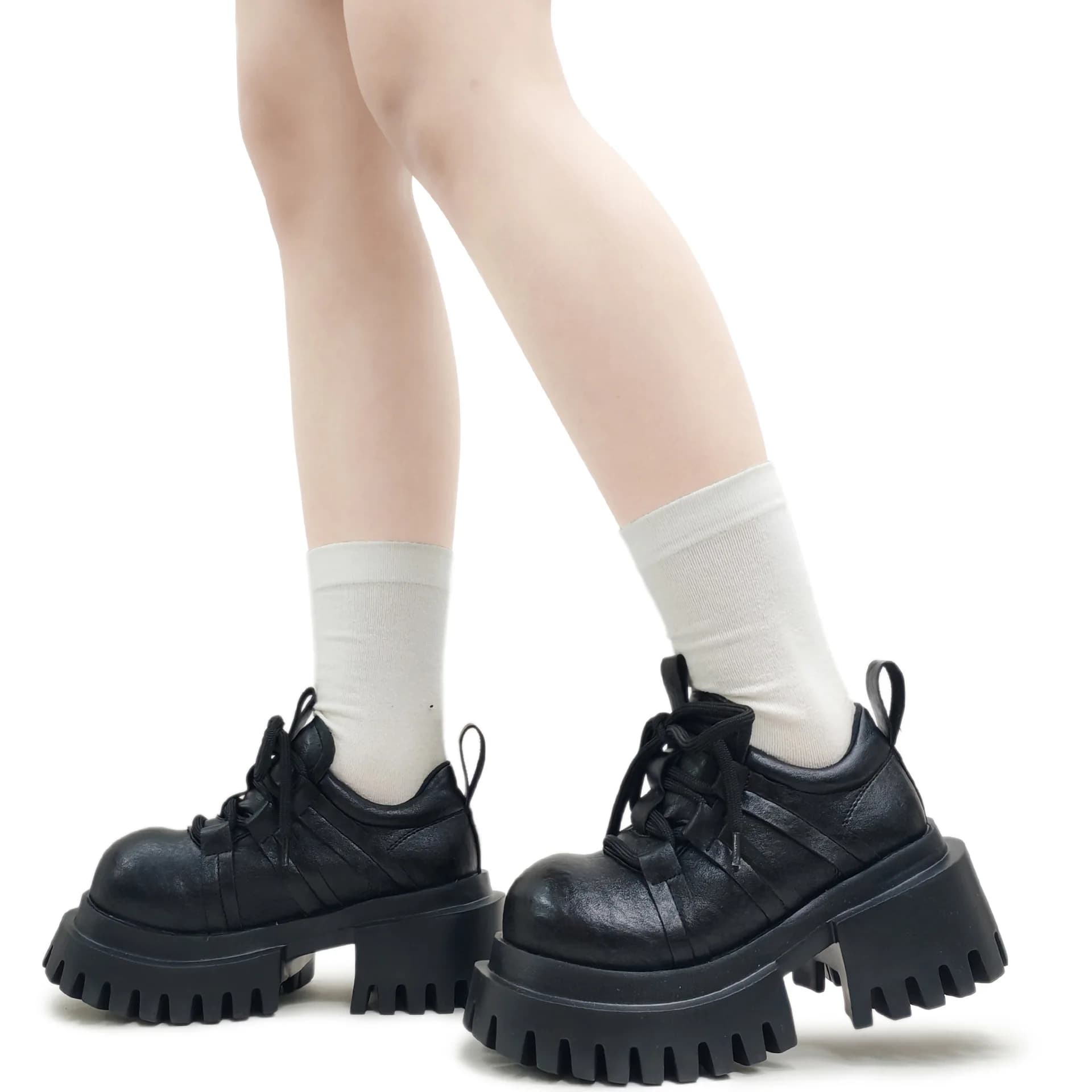 Nouvelles Chaussures Derby Punk pour Femmes, Chaussures Décontractées à Plateforme Antidérapantes et