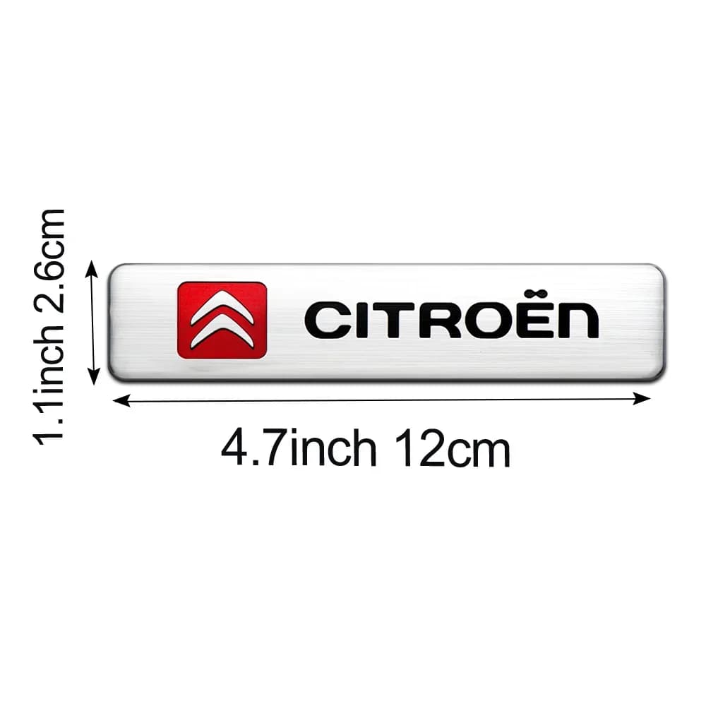 Autocollants 3D en alliage métallique pour voiture Citroën C1 C2 C3 C4 C4L C5 C6 C7 C8 C-ELYSEE Berl