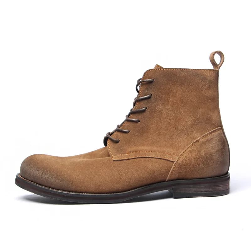 2025 nouvelles chaussures homme bottes véritable daim haute mollet chaussures pour hommes confortabl