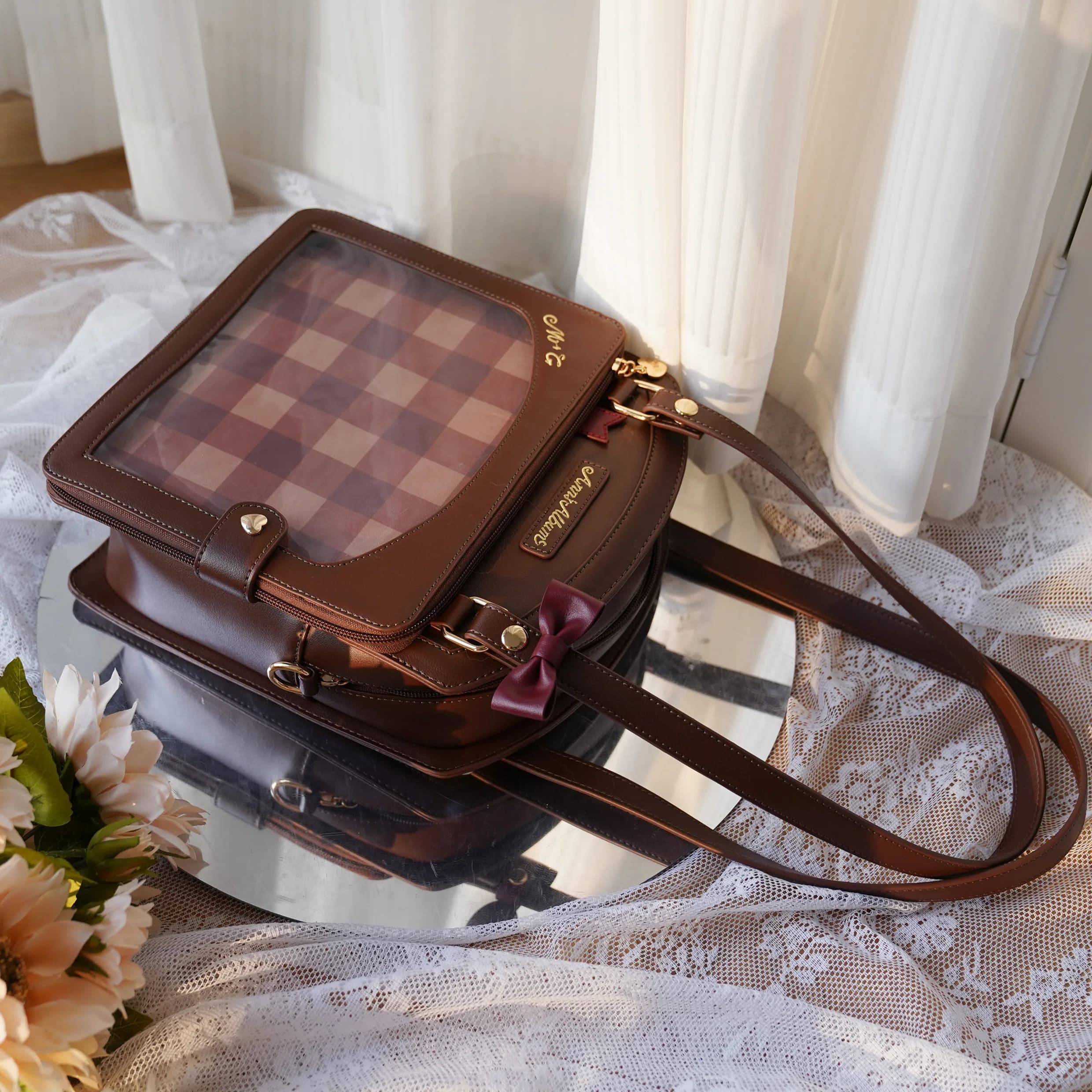 Sac Lolita Sweet Ita Bag, Sac à bandoulière transparent mignon, Sac à bandoulière esthétique pour fe