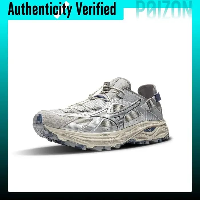 Chaussures de trekking Mizuno Racer Trail respirantes, anti-collision, unisexes, gris argenté D1GH261205