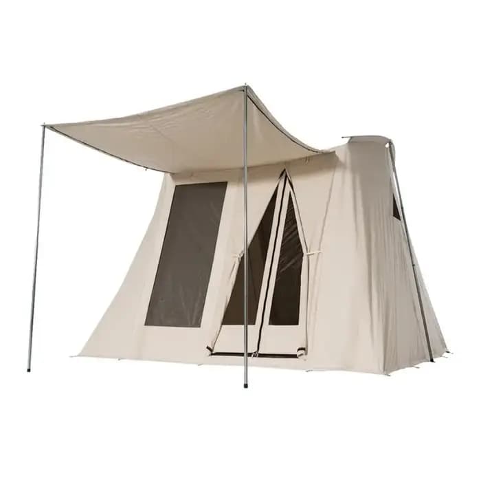 Tente de camping en plein air, tente arquée rétro en coton 300x300x200cm, tente de glamping imperméa
