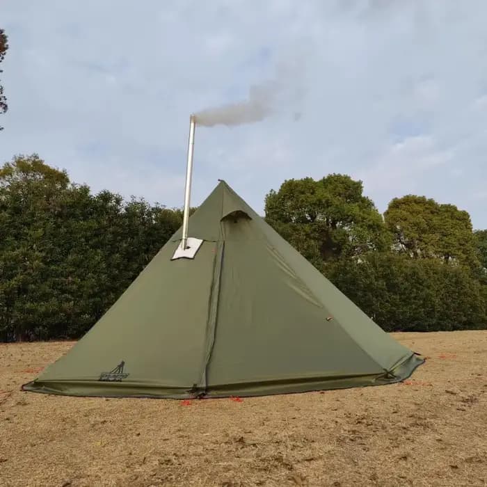 MCETO TX400Ultra tente de poêle, tente chaude Tipi réglable en hauteur équipement de voyage de chass