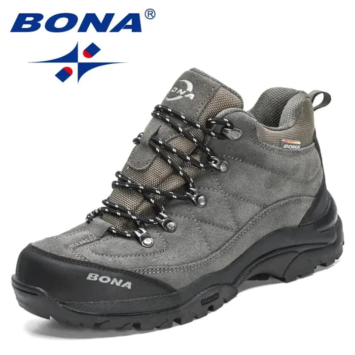 BONA nouveaux créateurs antidérapant résistant à l'usure respirant chaussures de randonnée hommes en