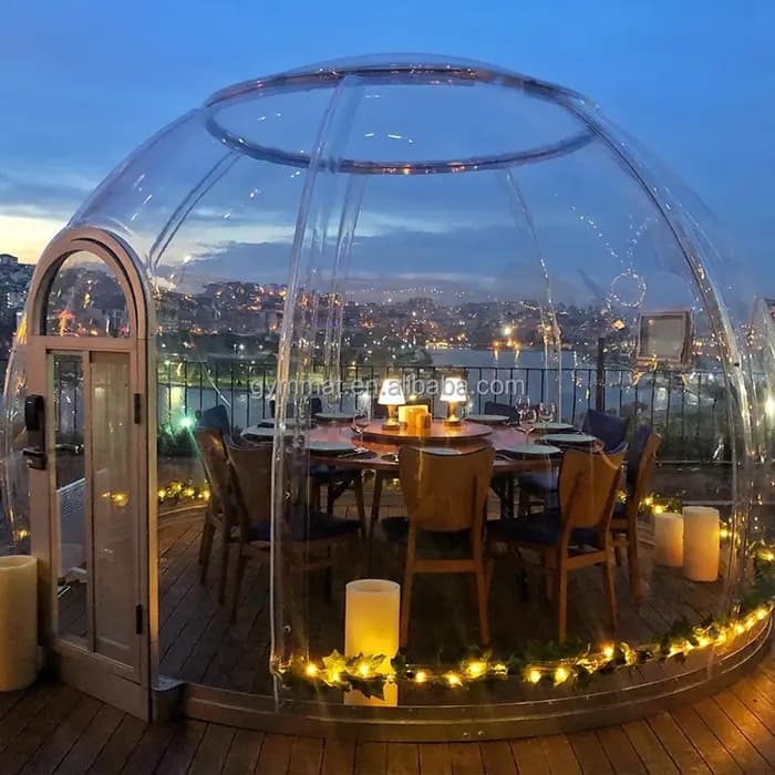 Portable pliable en plein air Camping Resort hôtel maison préfabriquée Pop Up hiver luxueux gonflabl