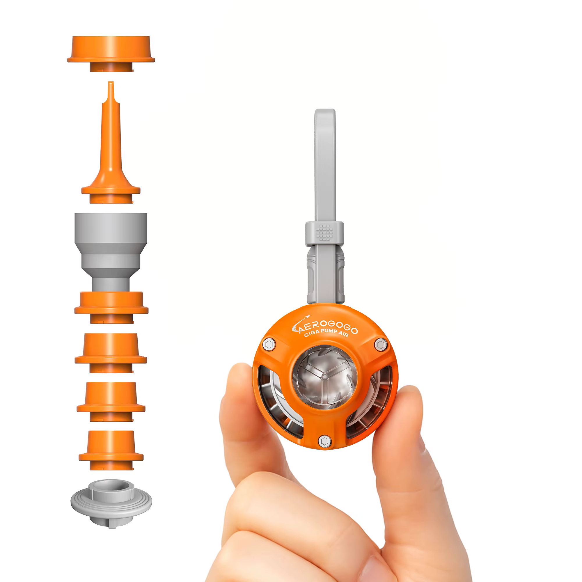 Pompe à air ultra-légère Aerogogo Giga Pump Air 28g, mini pompe à air portable, pompe pour tapis aut