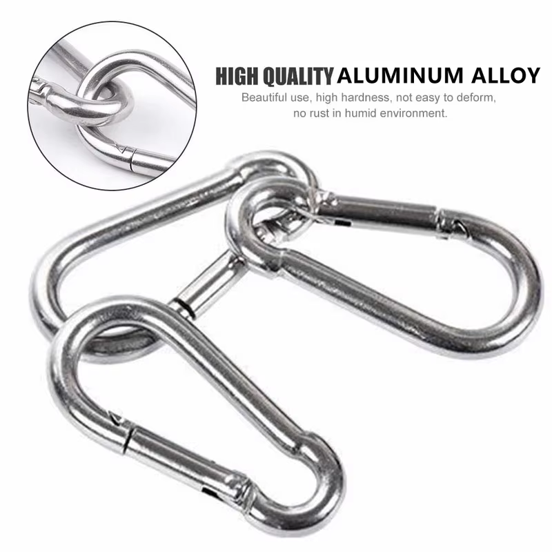 1/10 pièces Mini mousqueton à ressort en alliage mousqueton mousqueton porte-clés EDC survie outils