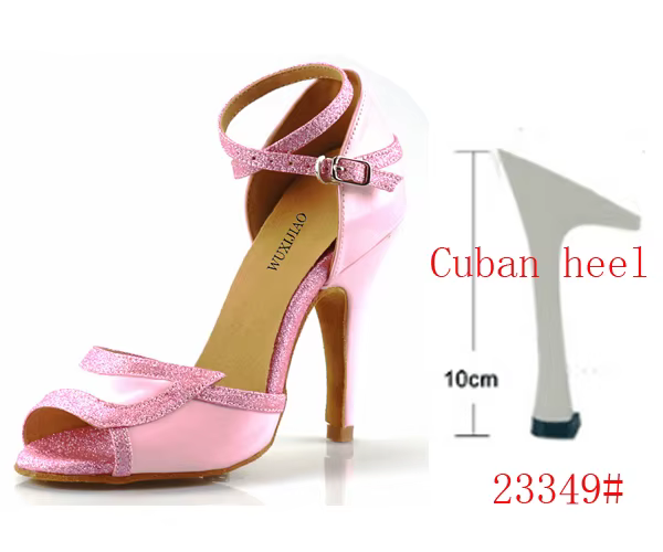 LOOGTSHON-Chaussures de danse latine à talons hauts pour femmes, pantoufles de danse phtalate, HELL,