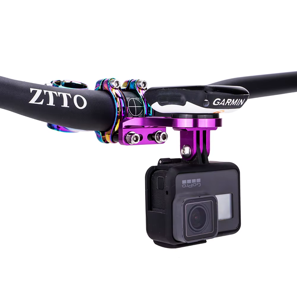 ZTTO support d'ordinateur de vélo pour Garmin Cateye Bryton GPS GoPro support de lumière de caméra d