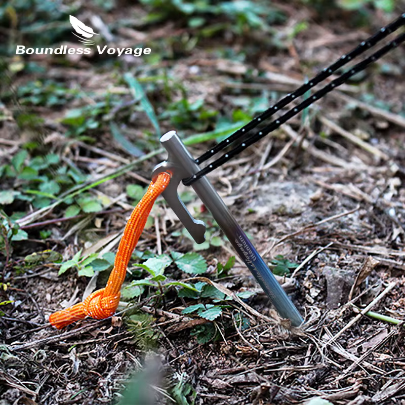 Boundless Voyage-Piquets de tente de camping en alliage de titane, piquets rapides, voyage en plein