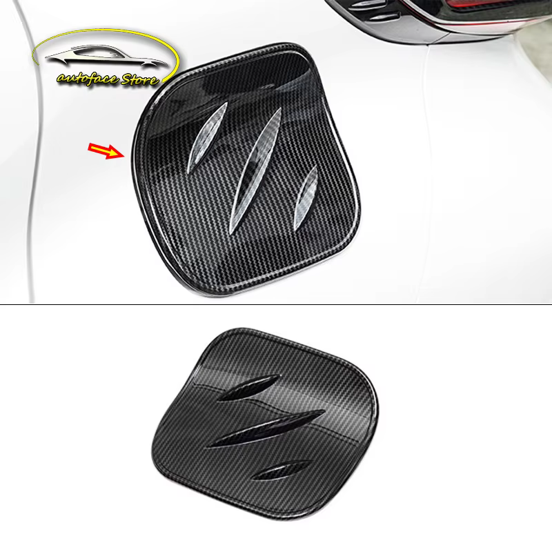 Couvercle de réservoir d'huile en fibre de carbone ABS, 1 pièce, autocollant pour cadre de voiture, 