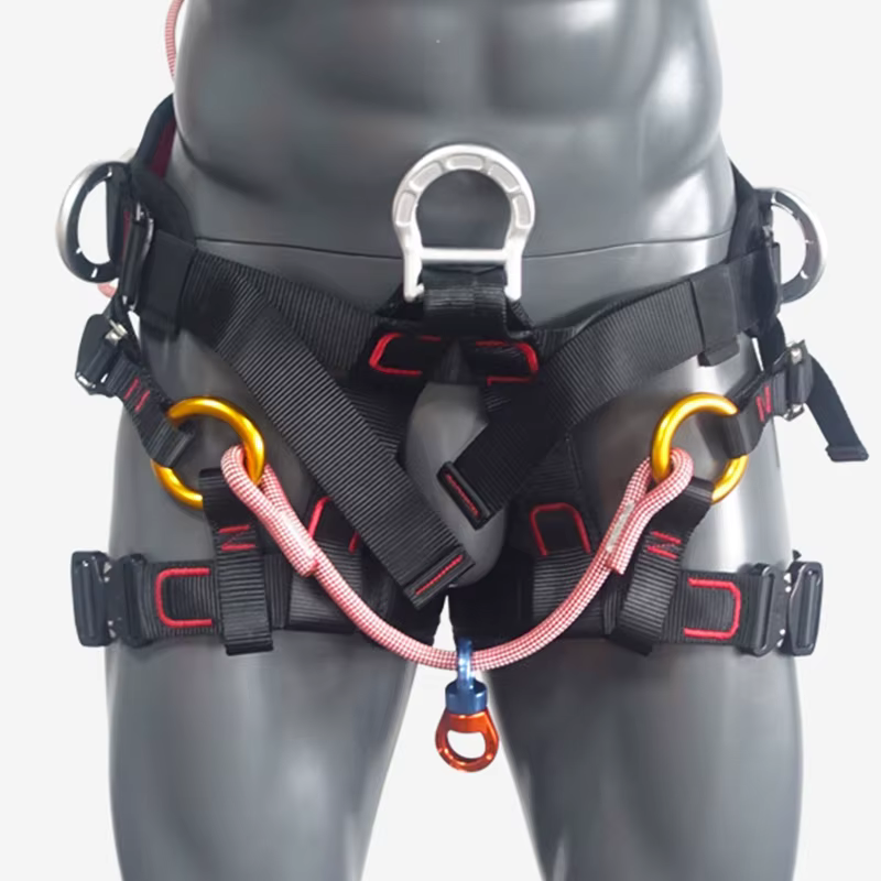 Harnais demi-corps extérieur, équipement de Protection de ceinture de sécurité d'escalade avec pont