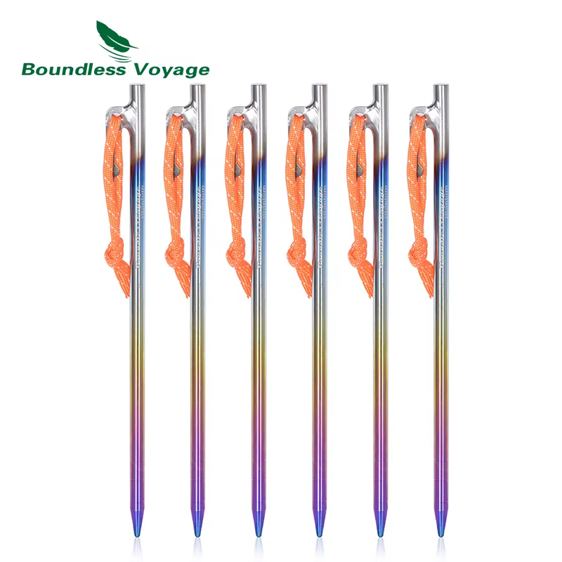 Boundless Voyage-Piquets de tente de camping en alliage de titane, piquets rapides, voyage en plein