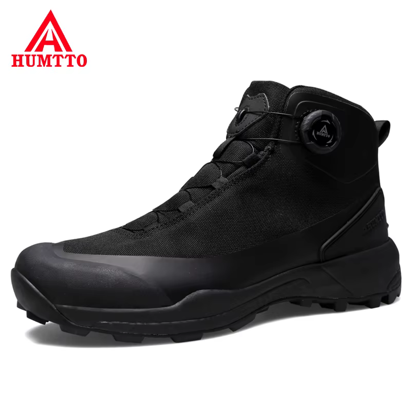 HUMTTO chaussures de randonnée imperméables bottes de Trekking de montagne baskets de Camping noires
