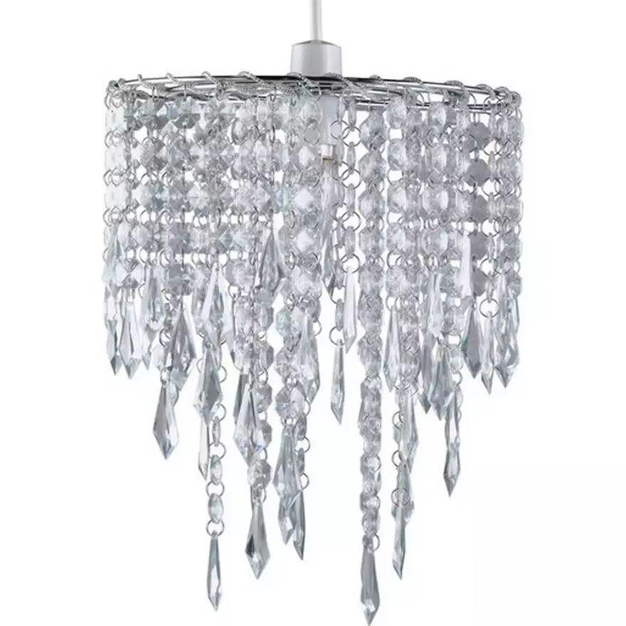 Plafond moderne pendentif maison plafonnier abat-jour perlé pendentif abat-jour gouttelettes lumière