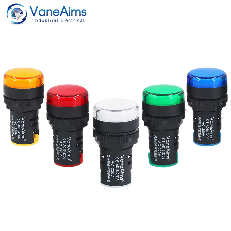 VaneAims – lampe de signalisation d'alimentation en plastique AD16-22DS, petites perles lumineuses L