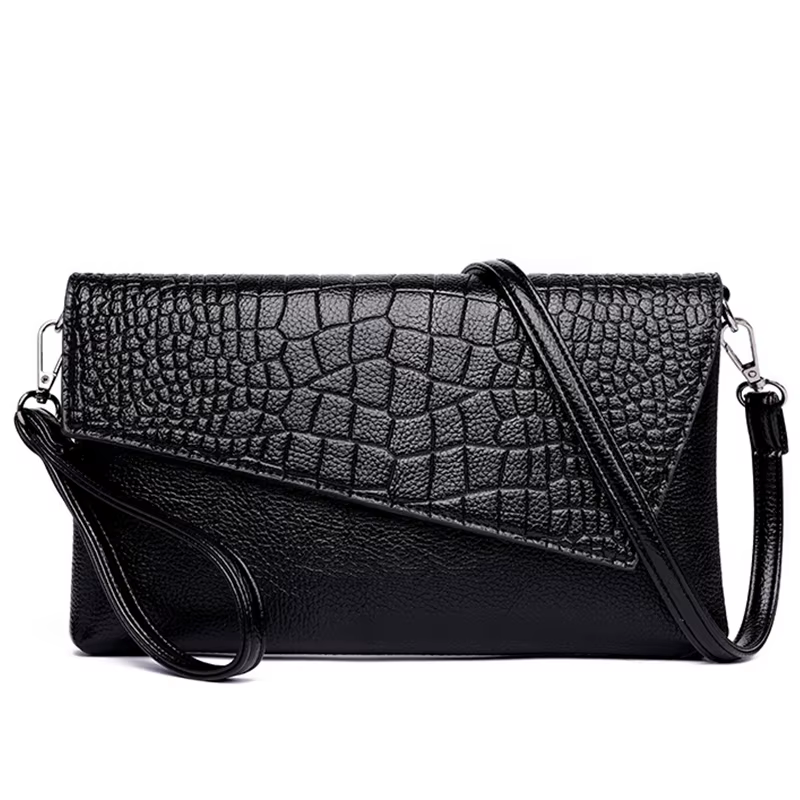 Femmes rabat sacs de messager motif Crocodile conception sacs à bandoulière en cuir PU dame mode sac