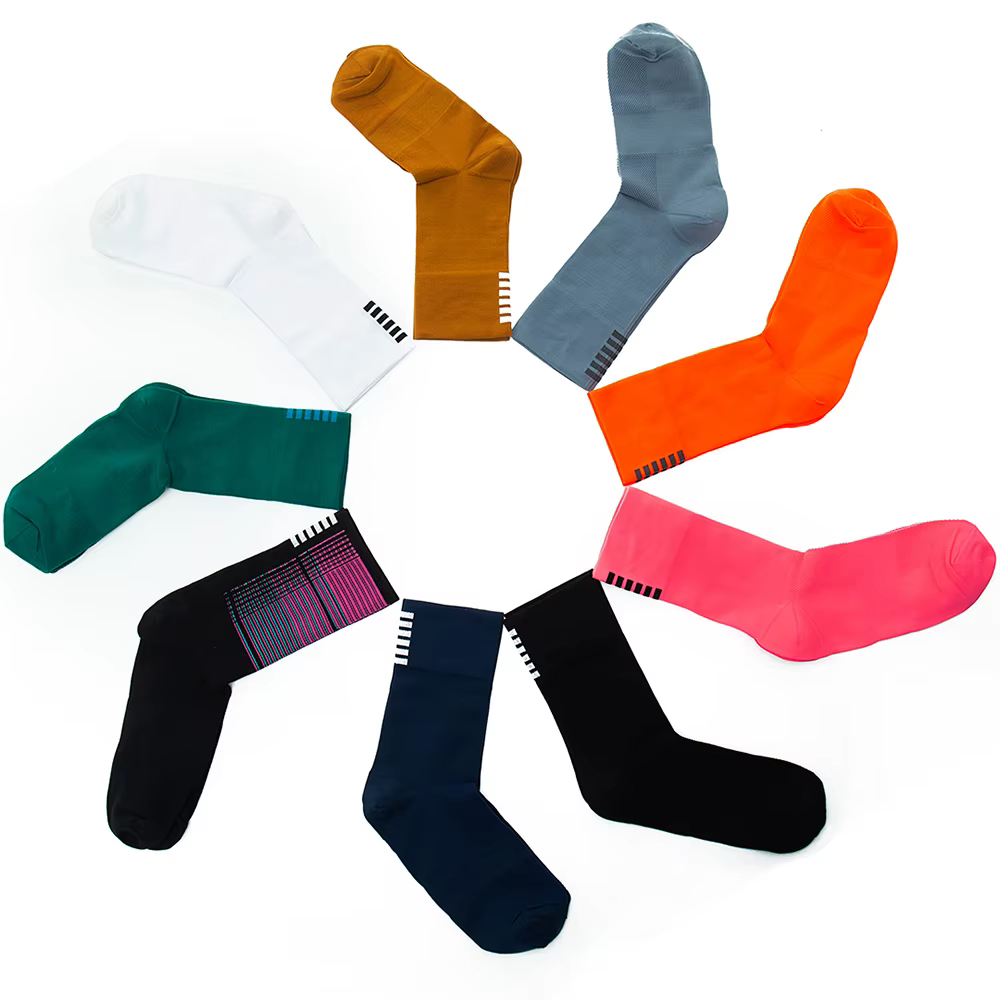 YKYWBIKE Lot de 5 paires de chaussettes de cyclisme sportives professionnelles respirantes pour homm