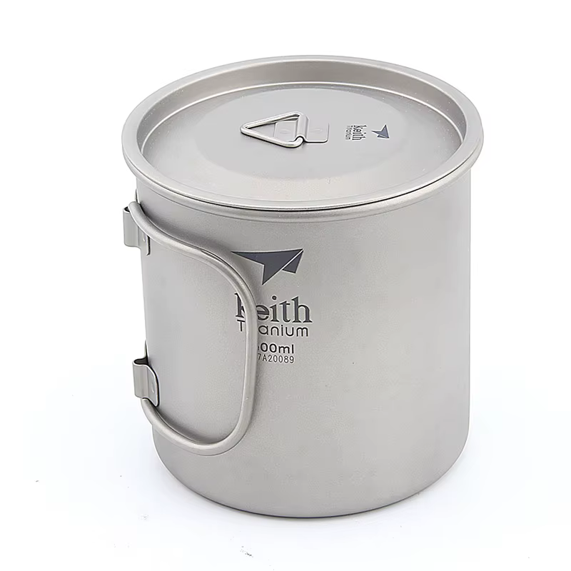 Keith – tasse en titane, tasses d'eau, tasses de Camping, tasse de voyage ultralégère avec poignée p