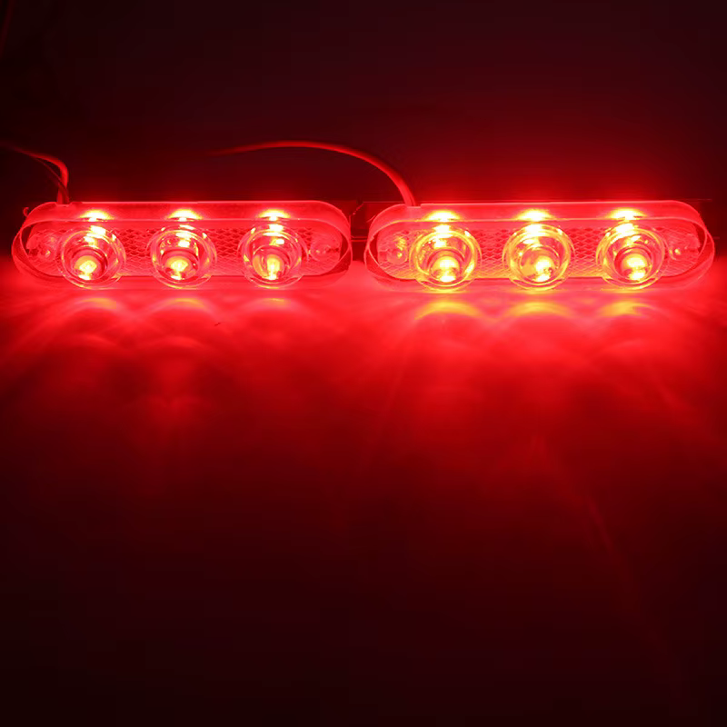 1 paire de lumières de Police, 3 lumières stroboscopiques Led, Flash automatique, lumière stroboscop