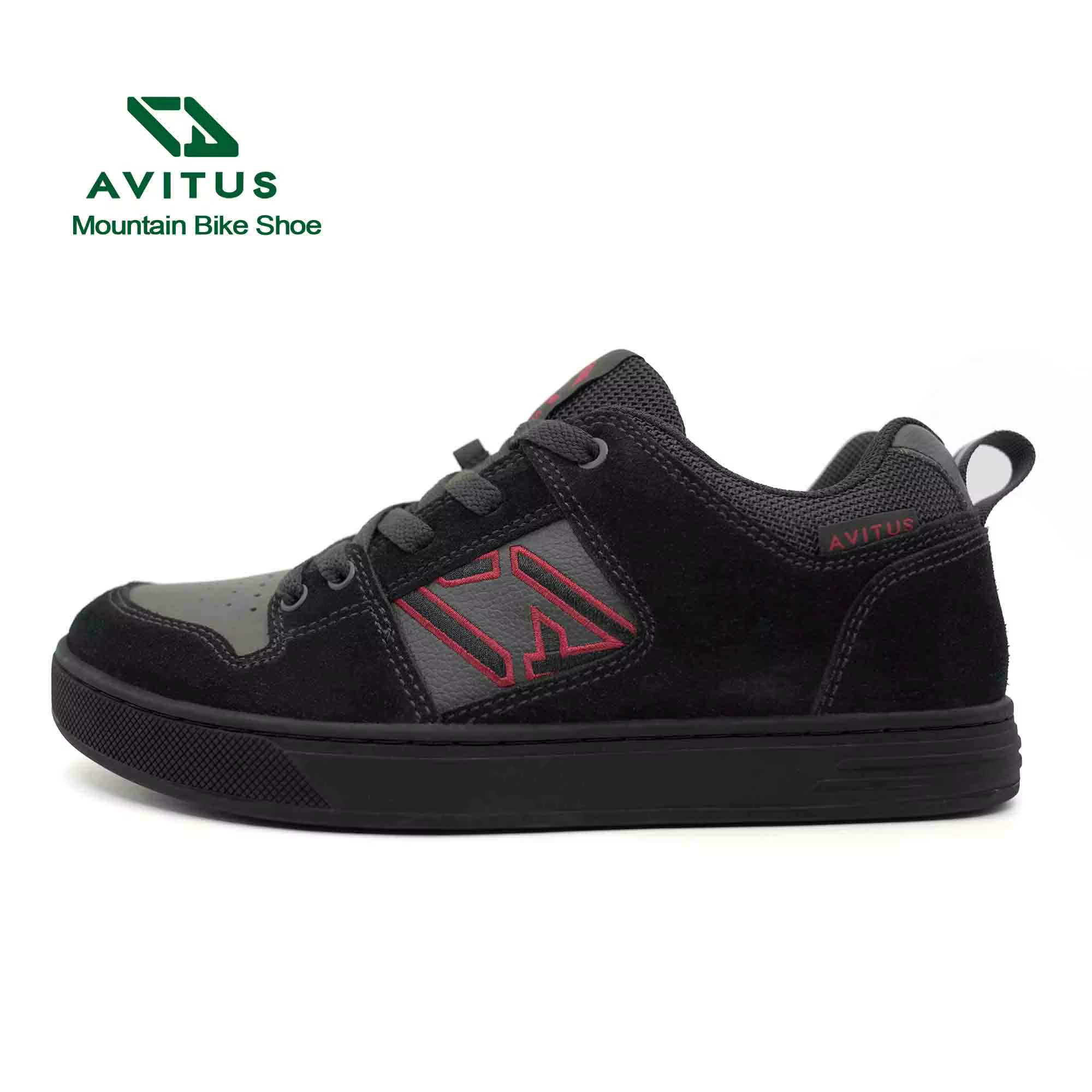 AVITUS-Chaussures de vélo de montagne pour homme, baskets avec semelle en caoutchouc et pédale plate