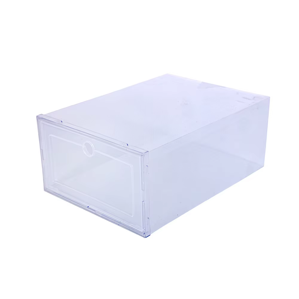 Boîte à chaussures transparente, organisateur de chaussures, boîte de rangement épaisse et pliable a