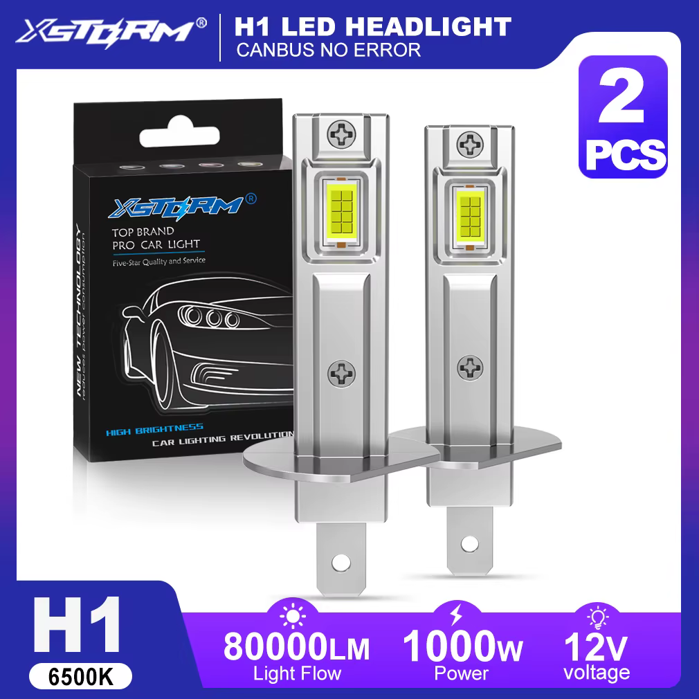 Ampoules de phare LED XSTORM H1 Canbus haute puissance, éclairage automobile 800000LM 1000W, mini fo