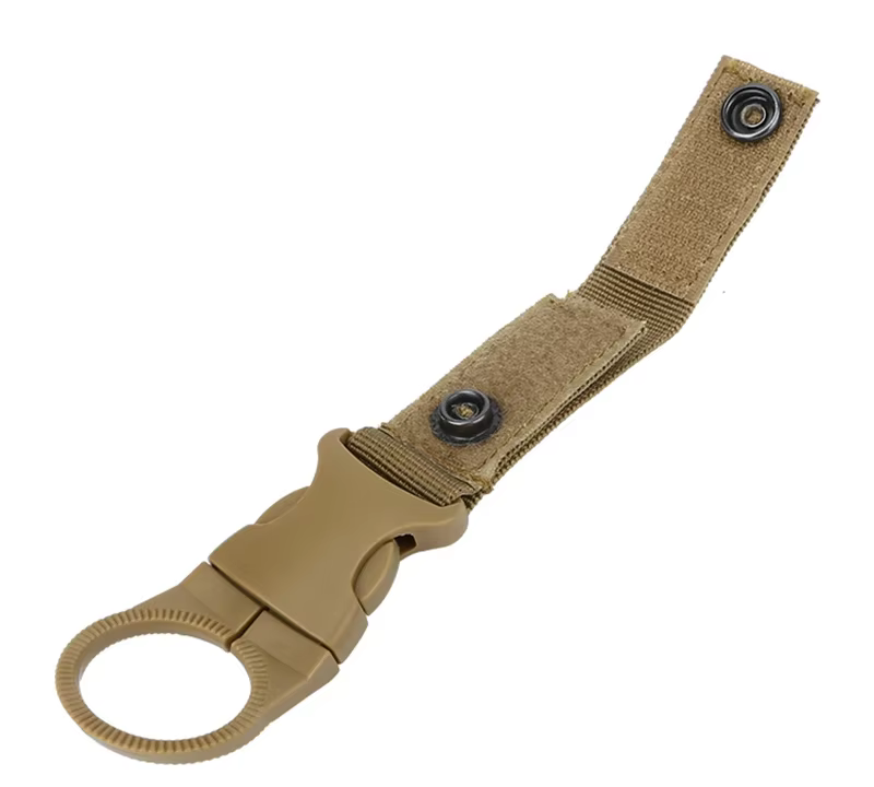 Mousqueton de fixation pour bouteille d'eau d'extérieur, en sangle nylon, pour ceinture, sac à dos,