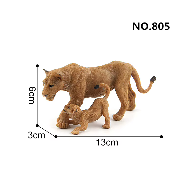 Modèle de lion simulé réaliste, animaux sauvages, matériau PVC, collection de la famille Lion, jouet