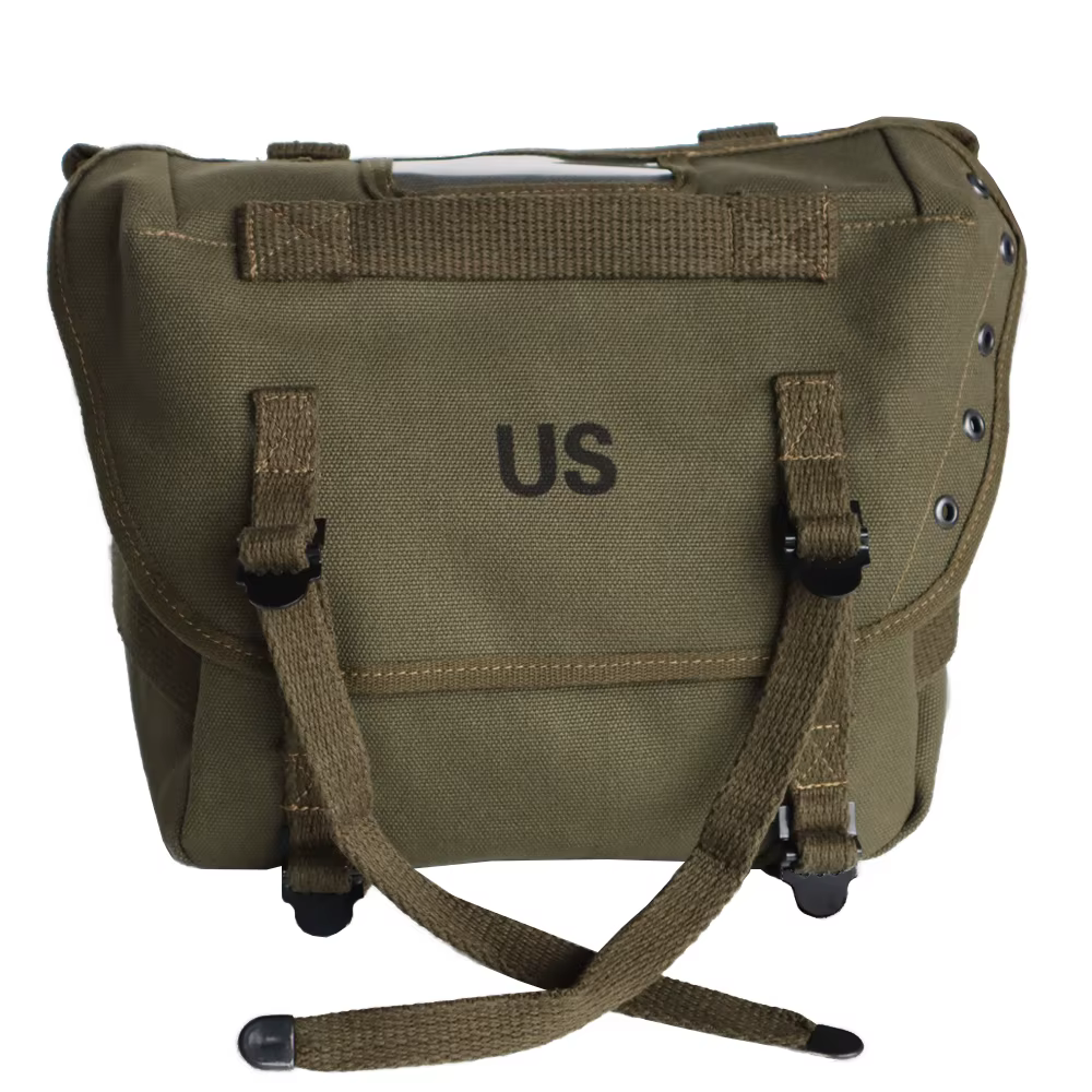 DulRetro-Sac à dos en toile avec sangles, sac à dos de rangement, pack bout à bout, US, Vietnam, ski