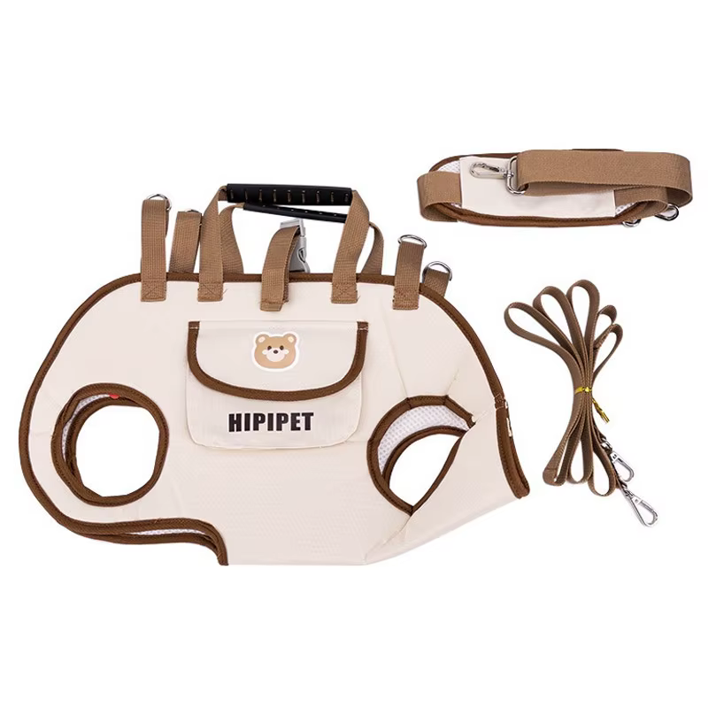 Sac pour chien portable respirant multi-fonctionnel sac à dos de traction facile à nettoyer sac à do