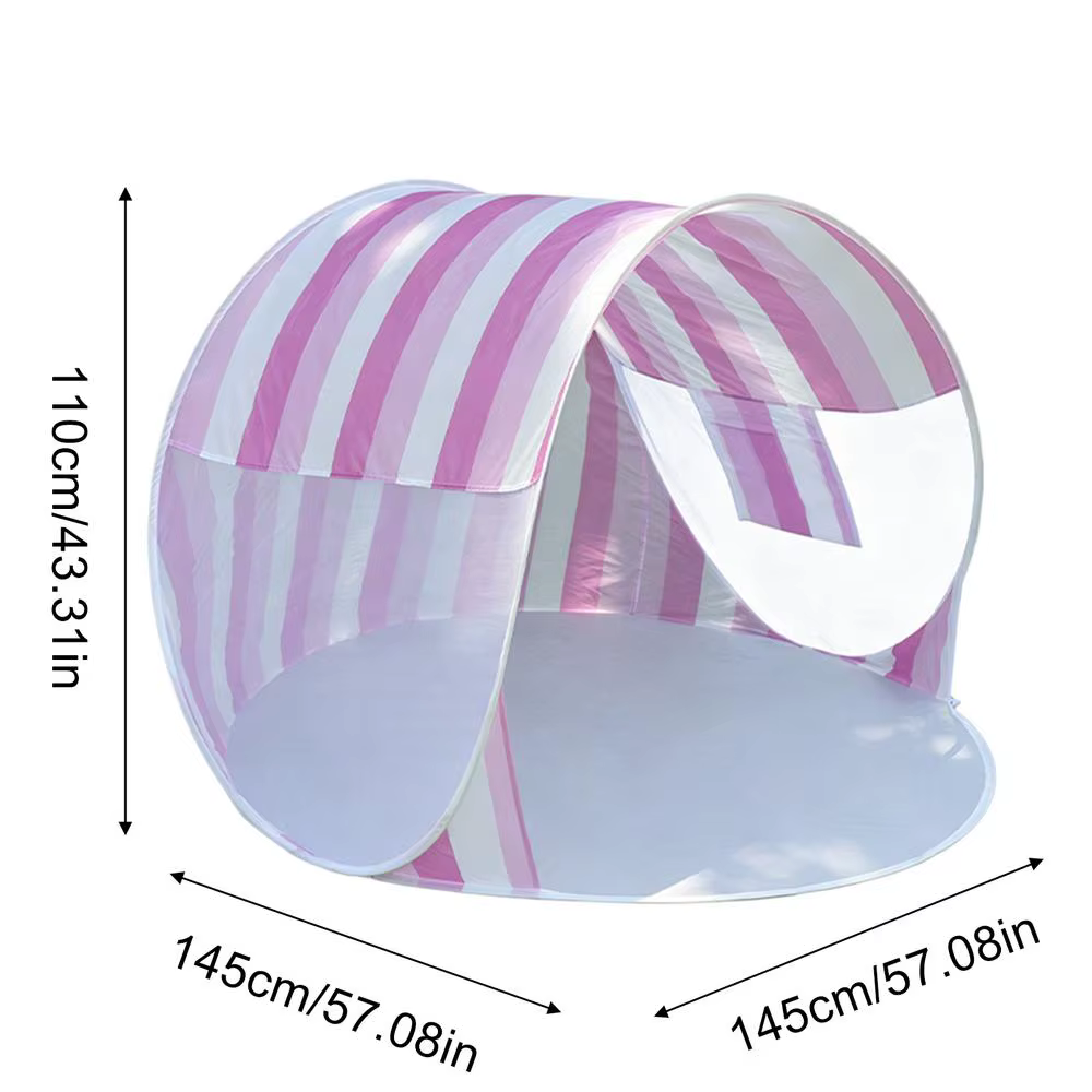 Tente de plage facile à monter, protection UV, avec sac de rangement, tente de plage pour 2-3 person