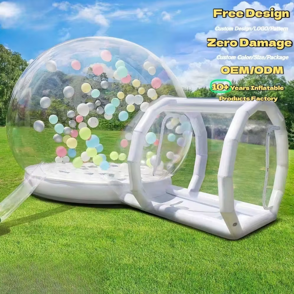 Dôme gonflable transparent en PVC imperméable, structure de jeux gonflable pour camping, fêtes et év