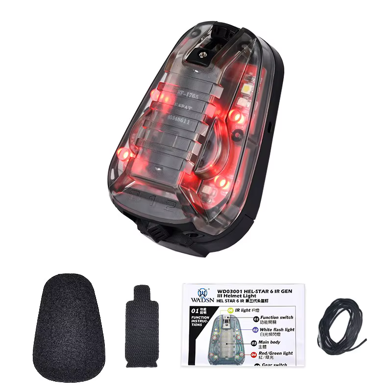 WADSN lampe coccinelle étanche Tactica survie sécurité Flash lumière rapide casque lumière strobosco
