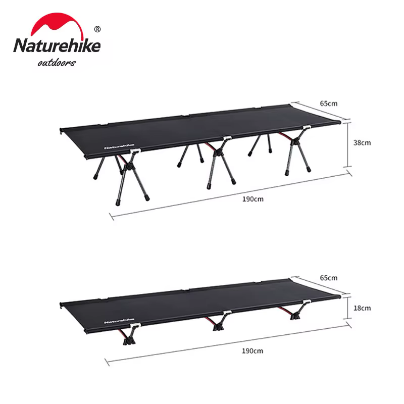 Natureifa-Lit de camping ultraléger en alliage d'aluminium, lit de camping portable, lit de camping 