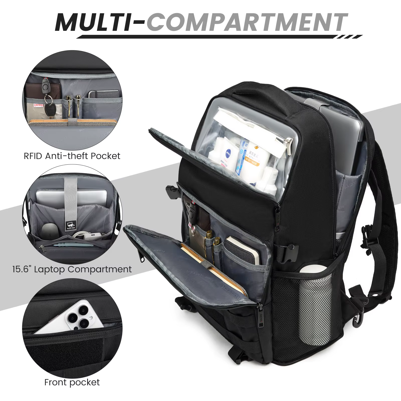 Sac à déjeuner thermique Portable, sac à dos amovible, refroidisseur de grande capacité, sac de piqu
