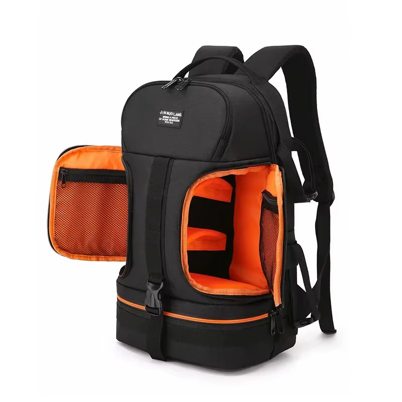 Sac à dos étanche pour appareil photo vidéo, avec bande réfléchissante, adapté au Latptop de 15.6 po