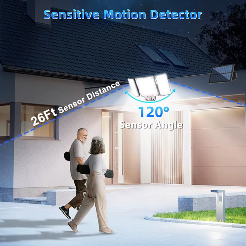 234/280 LED lumières solaires pour capteur de mouvement extérieur lumières d'inondation solaires éta
