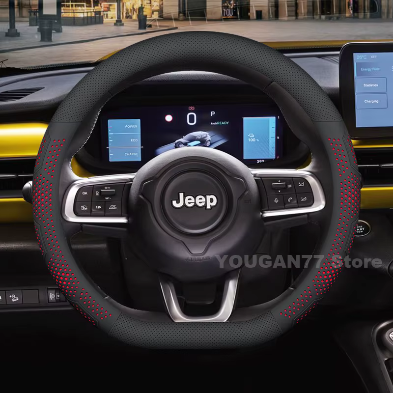 Housse de volant de voiture en cuir pour Jeep Avenger 2024 2025, accessoires de volant automobile Je