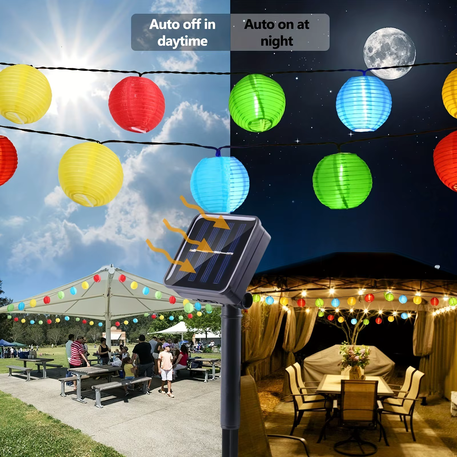 Lanterne solaire chaîne lumières étanche extérieure LED guirlande fée lumière Patio jardin décoratio
