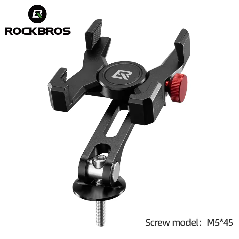 ROCKBROS-Support de téléphone portable pour vélo, 4.7-7.09 pouces, en alliage d'aluminium, haute rés