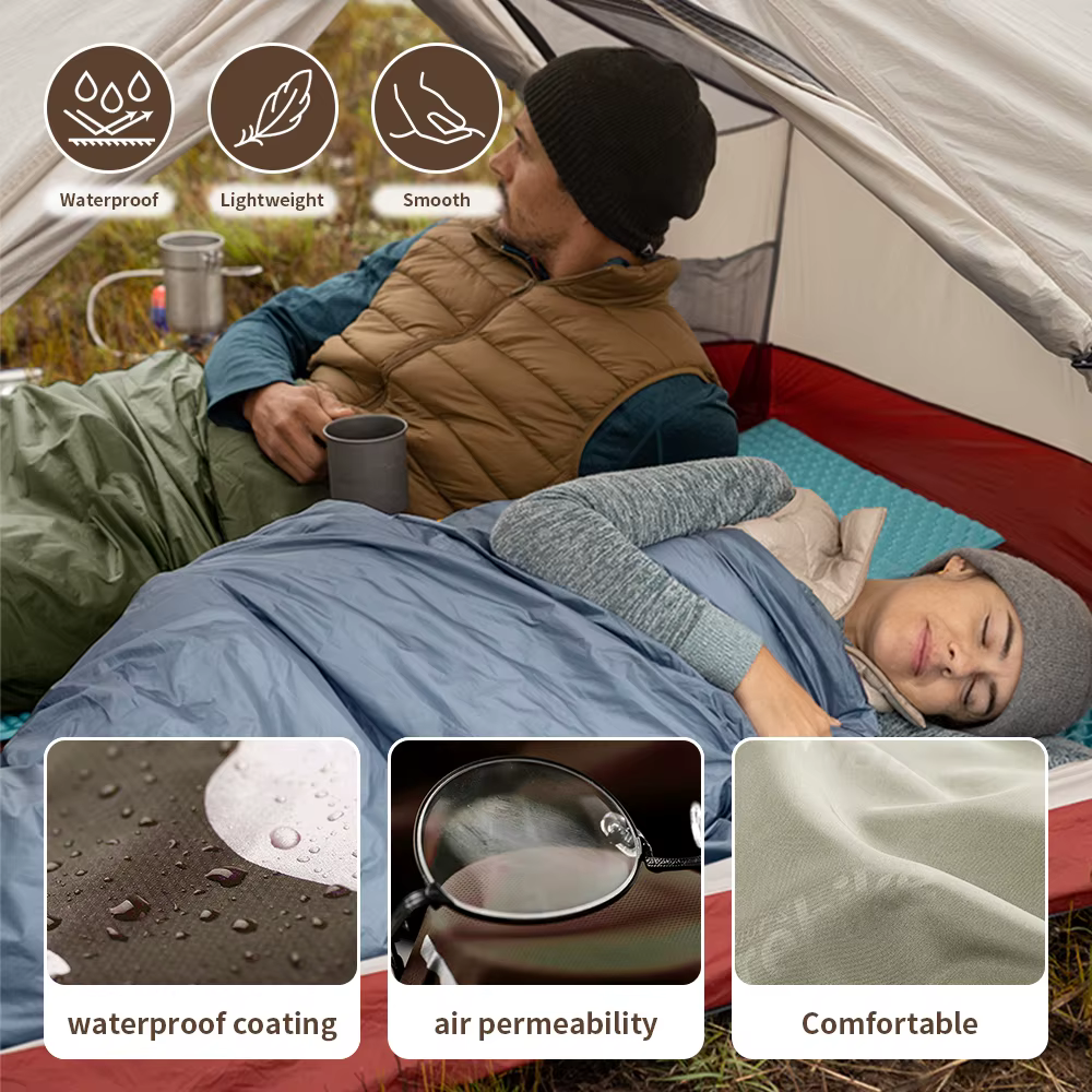 Sac de couchage Naturehike pour le camping, ultraléger LW180, imperméable, en coton, pour la randonn